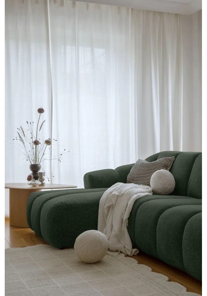 Tmavozelená rohová pohovka (ľavý roh/s leňoškou) Shell – Miuform