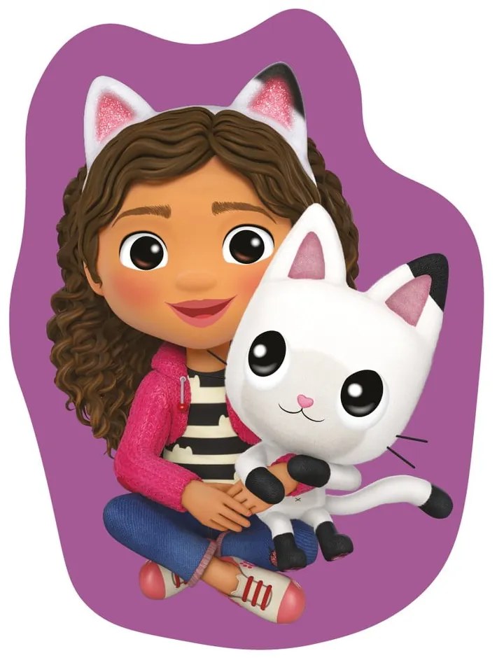 Fleecový detský vankúšik 35x35 cm Gabby´s Dollhouse "Pandy" – Jerry Fabrics