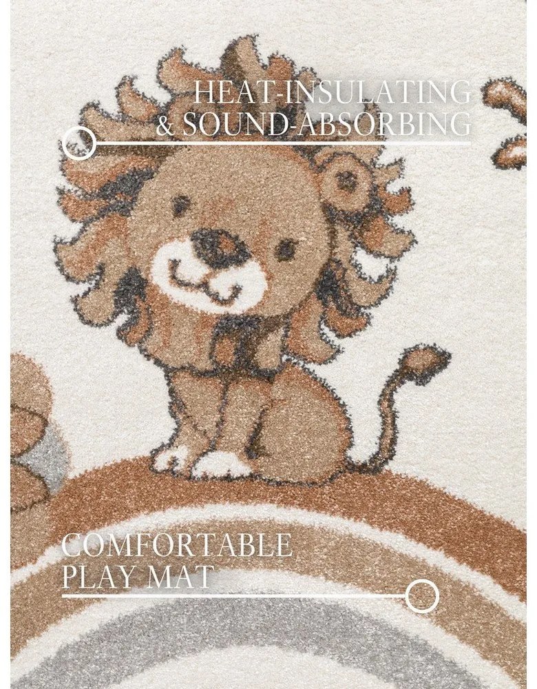 Krémový detský koberec ø160 cm Roar like a Lion – Villeroy&amp;Boch