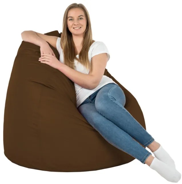 Sedací vak SAKO hnedý ekokoža