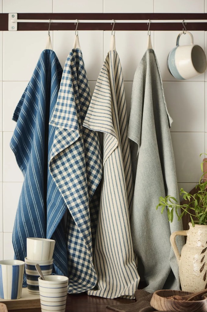 Ib Laursen Utierka Samuel Dark Blue Thin Stripes