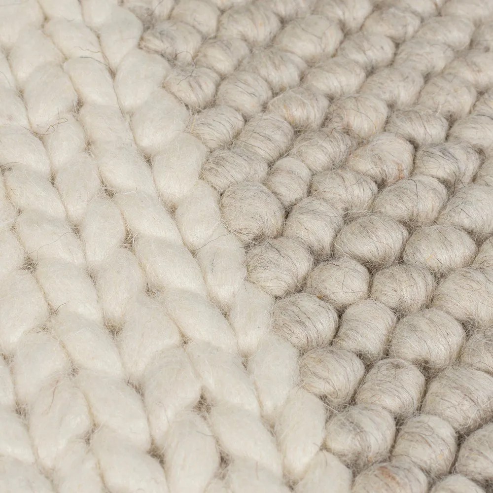 Béžový ručne tkaný koberec s prímesou vlny 120x170 cm Minerals Patchwork – Flair Rugs