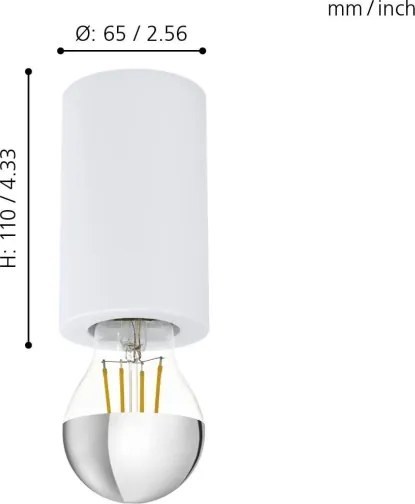 Eglo 99066 - Stropné svietidlo SALUZZO 1xE27/40W/230V