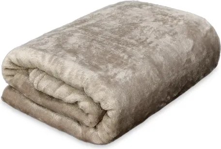 Flanelová deka Viktória 140x200 cm, telová/béžová%