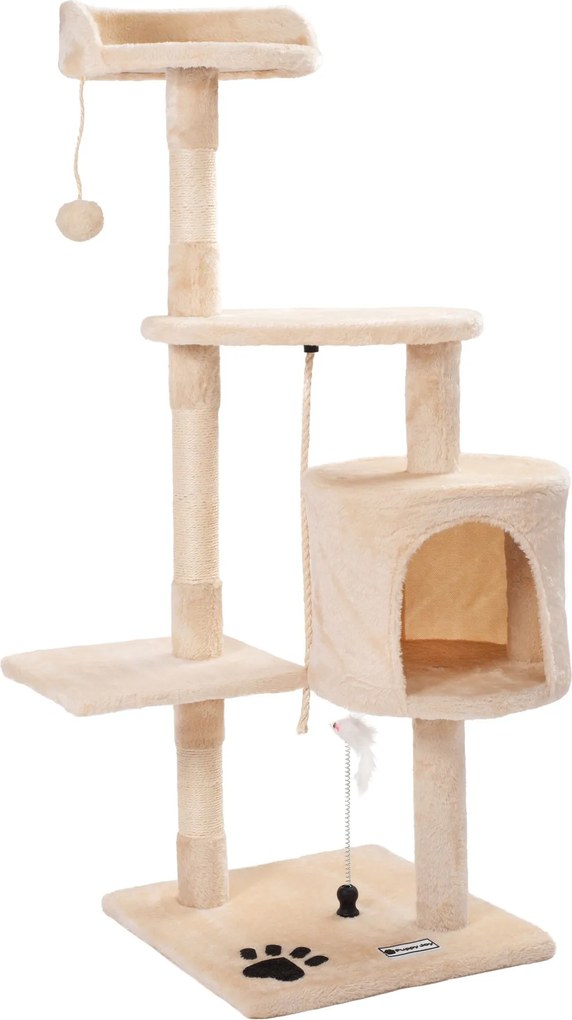 PuppyJoy PuppyJoy, Škrabadlo pre mačku, stromček, stĺpik, 4 poschodia, 85 cm, PJ-042 85, HOM-50044