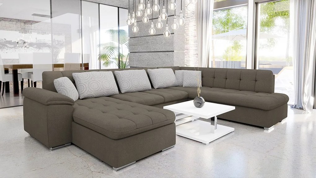 Rohová sedacia súprava Tony Bis Premium, Dostupné poťahy: Horton 204 10, Strana: Pravá - U