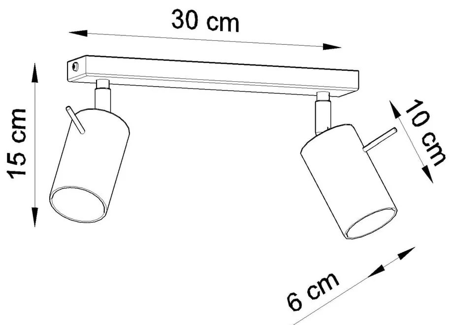 Biele stropné svietidlo Sollux Etna