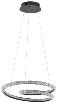 LED luster Ginevra 48 čierne
