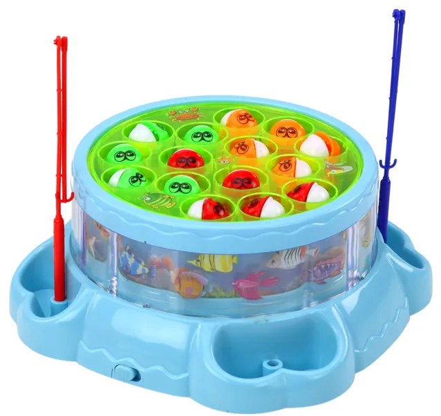 LEAN TOYS Hra Rybolov s udicami - modrá