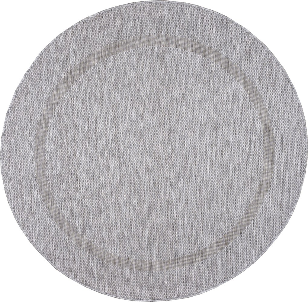 Ayyildiz, Kusový koberec Relax 4311 Silver kruh, 160x160 (priemer) kruh, šedá, chodba / predsieň