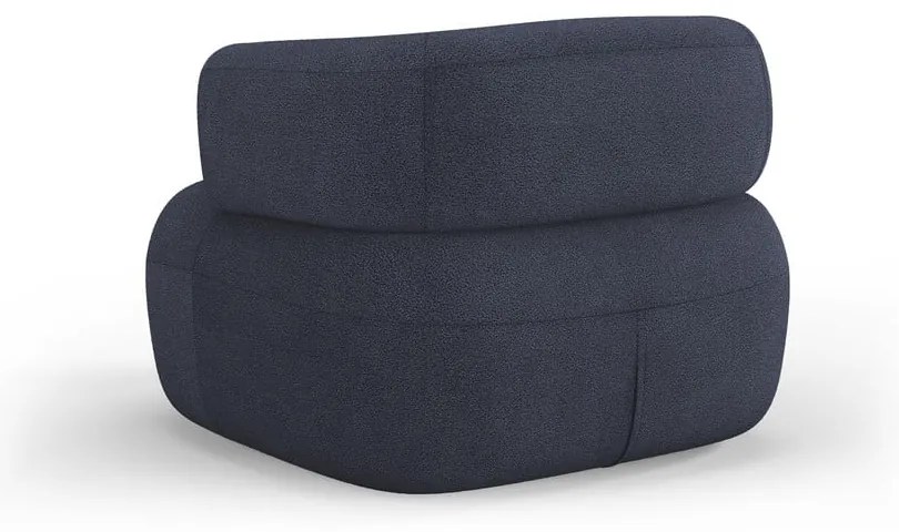 Tmavomodré kreslo z textílie buklé Jenny – Micadoni Home