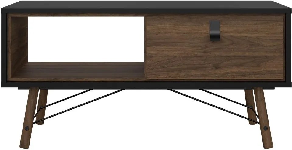 Konferenční stolek Rainy 102 cm černý/ořech tmavý