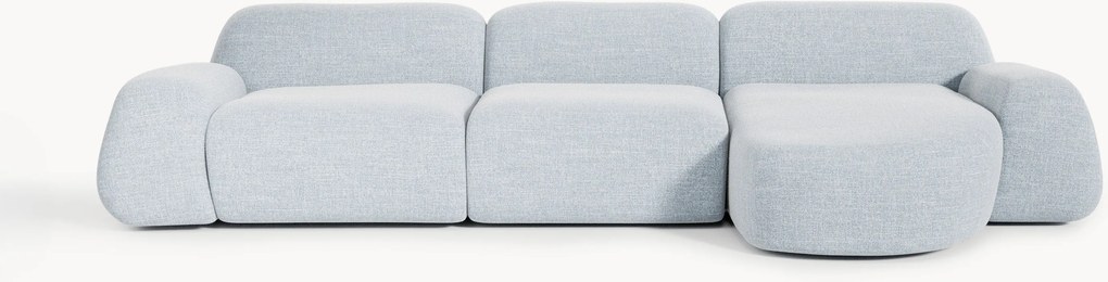 Modulárna buklé rohová pohovka Wolke (4-miestna)