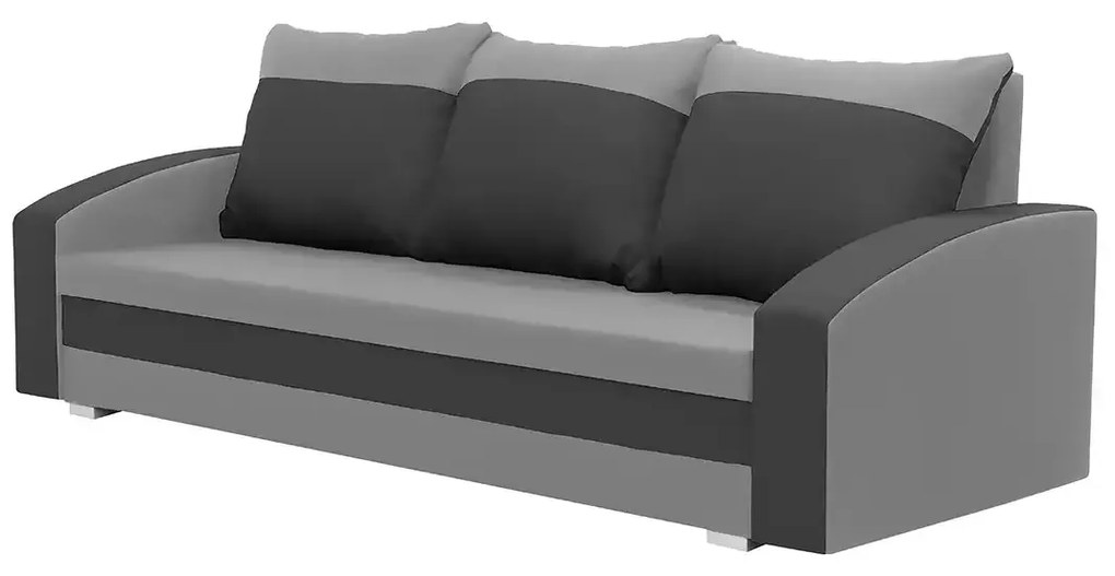 Pohovka 3-miestna s funkciou spania JAN Světle šedá/tmavě šedá
