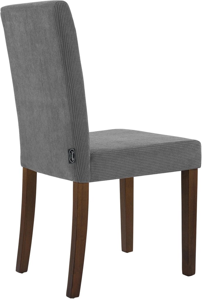 Sada 2 ks jedálenských stoličiek Ina látka cord, antik tmavá - sivá
