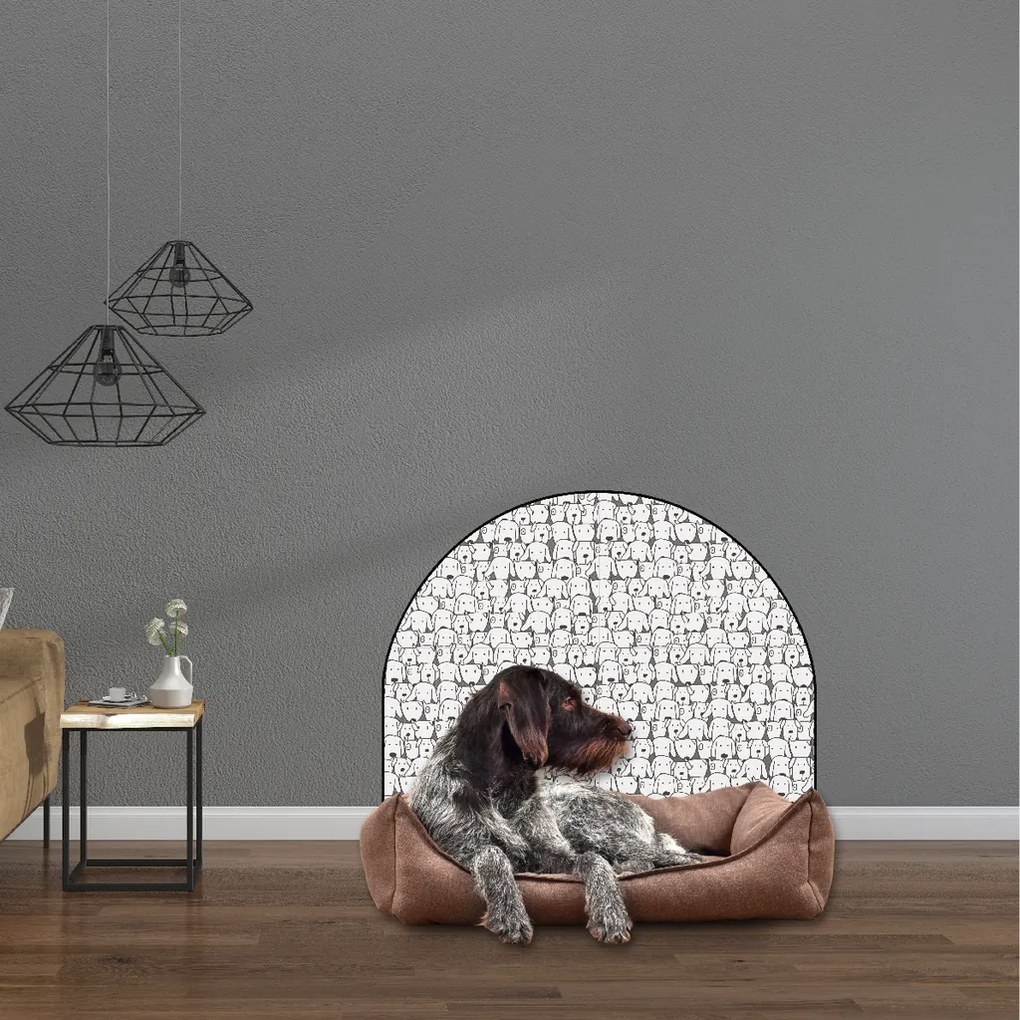 PIPPER. Ochranná textilná nálepka na stenu - Oblúk - Psy Veľkosť: 83x60cm, Motív: bez mena