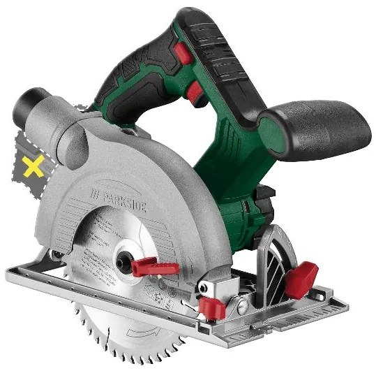 Parkside®  Aku ručná kotúčová píla Phksa 20-Li C4 – bez akumulátora  (100385093)