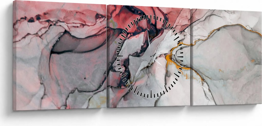 Obraz abstrakcie (s hodinami) (90x30 cm)