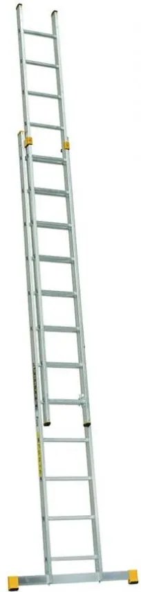 ALVE Rebrík hliníkový dvojdielny výsuvný rozšírený 8712 PROFI PLUS FORTE