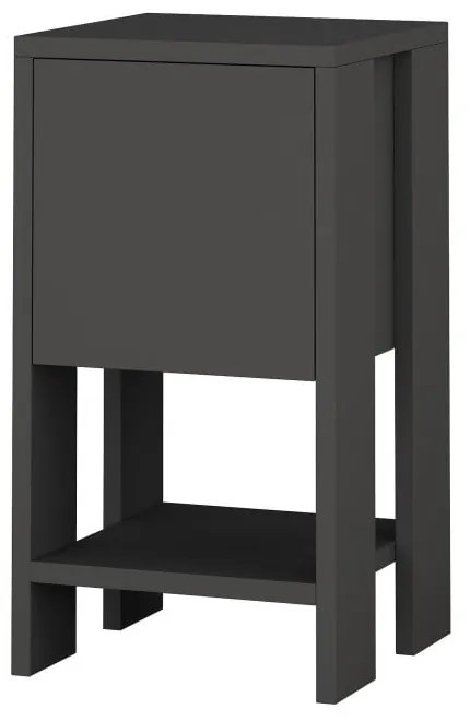 Antracitovosivý nočný stolík Ema