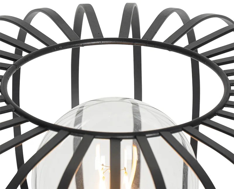 Dizajnová stojaca lampa čierna - Johanna