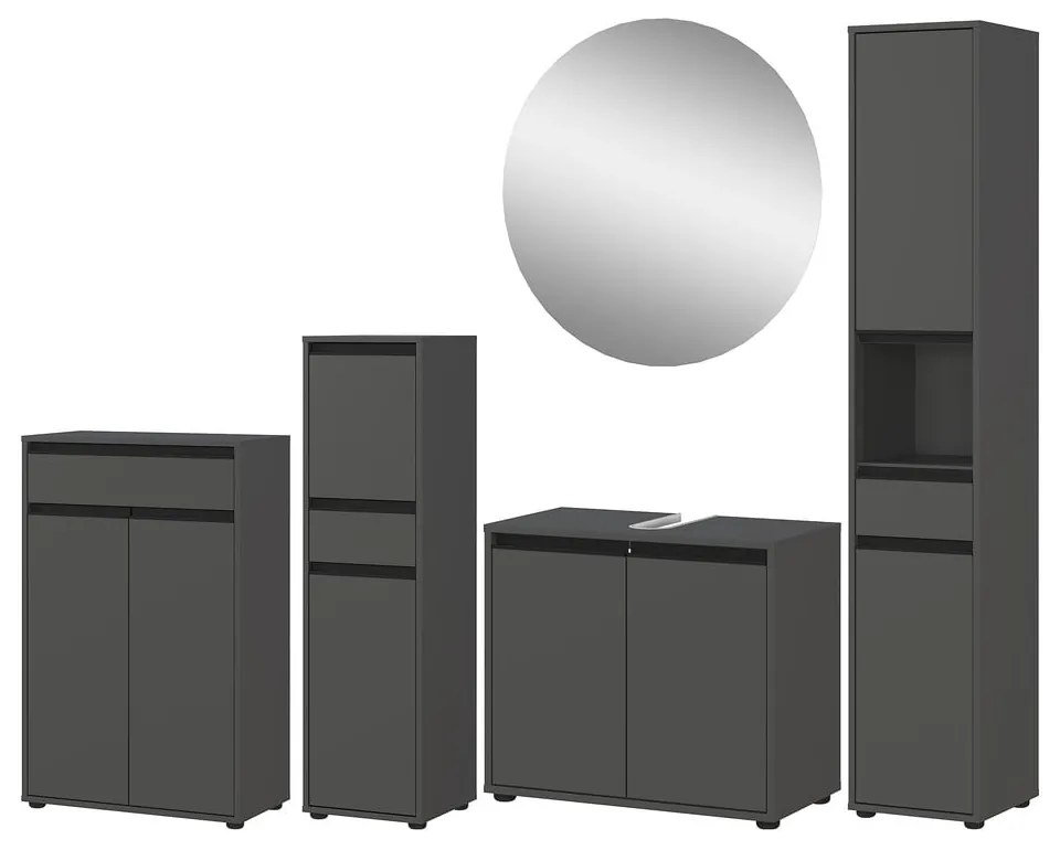Antracitová kúpeľňová zostava Lemont – Germania