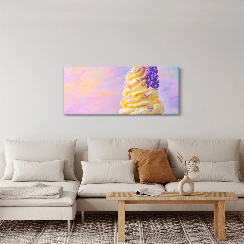 Obraz - Zmrzlina s levanduľou (120x50 cm)