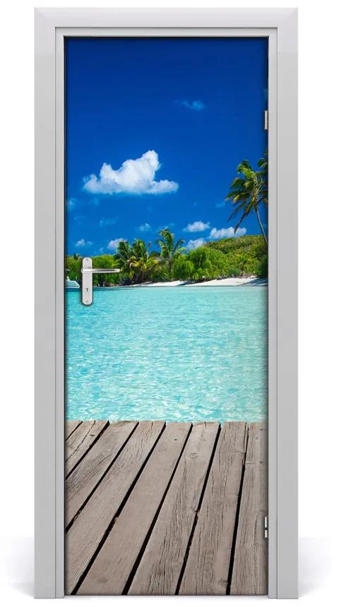 Fototapeta na dvere tropická pláž 85x205 cm