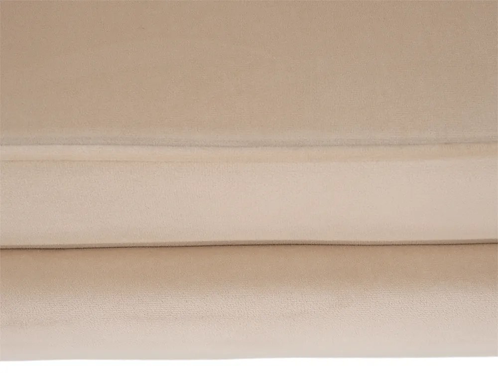 Lavica v štýle Art-deco, béžová Velvet látka/gold chróm-zlatý, NOBLIN