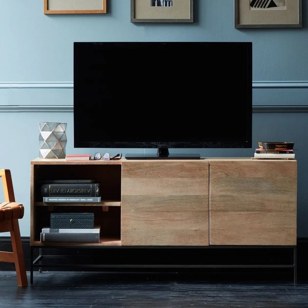 furniture-nabytek.cz - Stolek pod tv z masivu mango 130x60x45