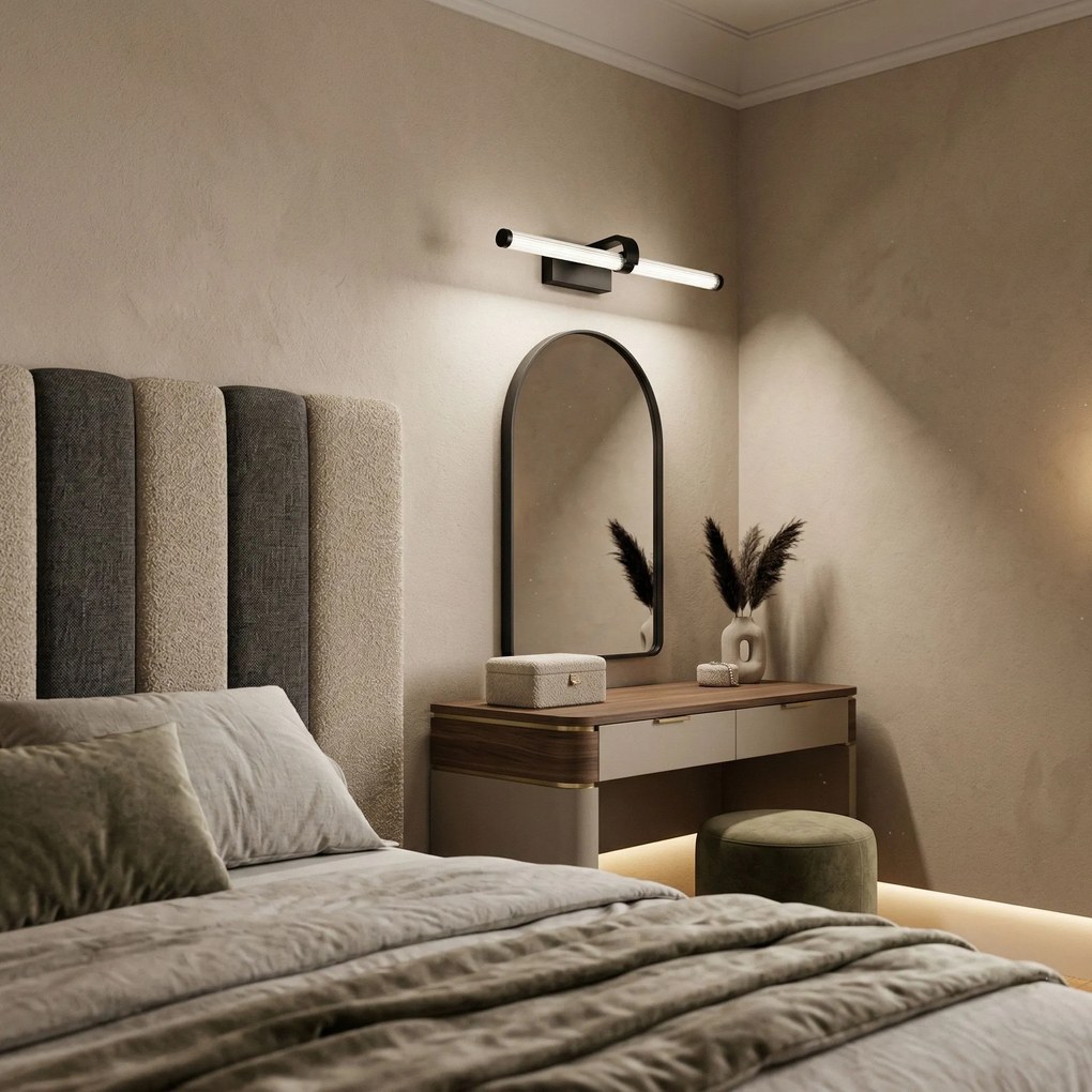Toolight Toolight, LED nástenné svietidlo 40cm, 9W, 4000K, 1000lm, APP1887-1W, čierna matná, OSW-66042