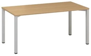 Konferenčný stôl Alfa 420 so sivým podnožím, 160 x 80 x 74,2 cm, rovné vyhotovenie, dezén buk