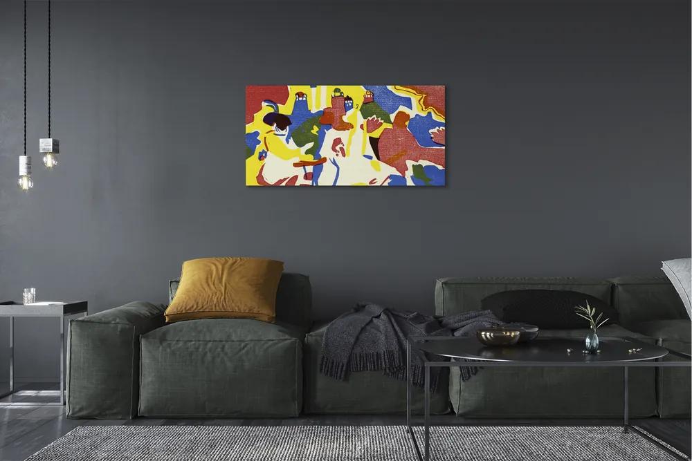 Obraz canvas Abstraction landscape 125x50 cm