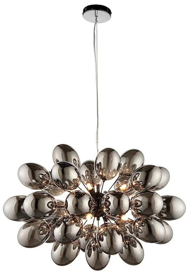 Endon 80124 - Luster na lanku INFINITY 8xG9/28W/230V čierna/dymová