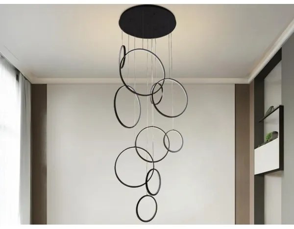 LED Stmievateľný luster na lanku LED/290W/230V 3000-6500K + diaľkové ovládanie