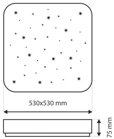 LED Stmievateľné stropné svietidlo NERIS LED/60W/230V 2700-6500K + diaľkové ovládanie