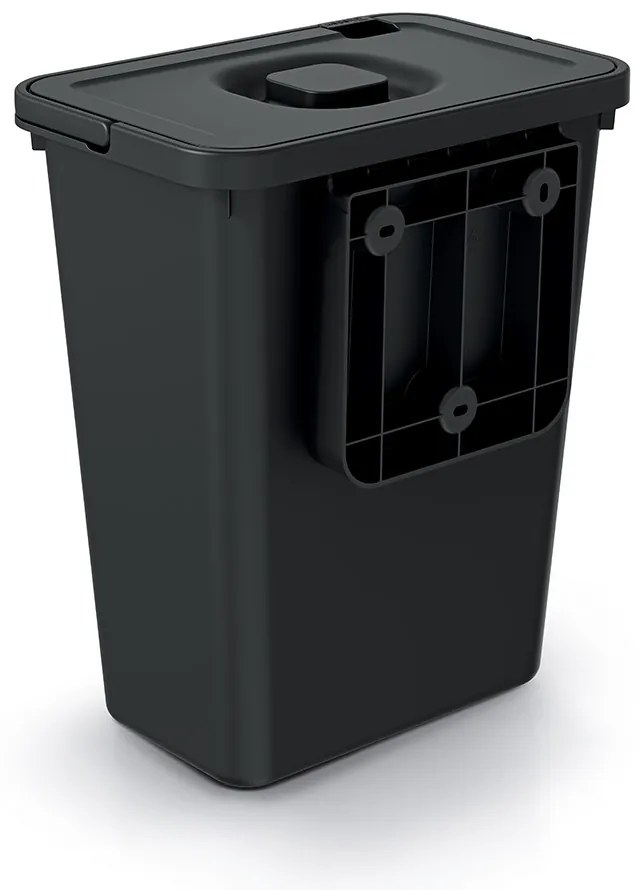 Závesný odpadkový kôš, 10 l, čierna