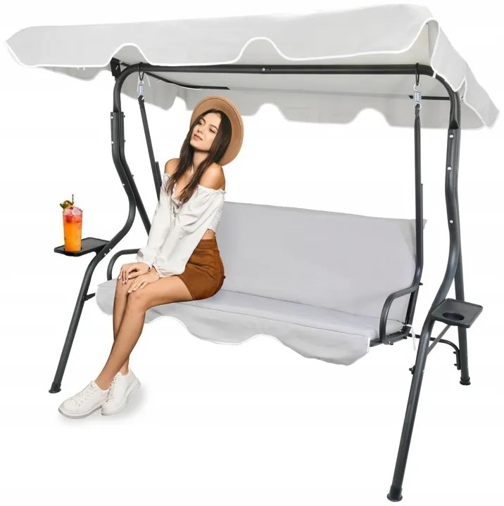 Záhradná hojdačka DOLLI 170 cm sivá