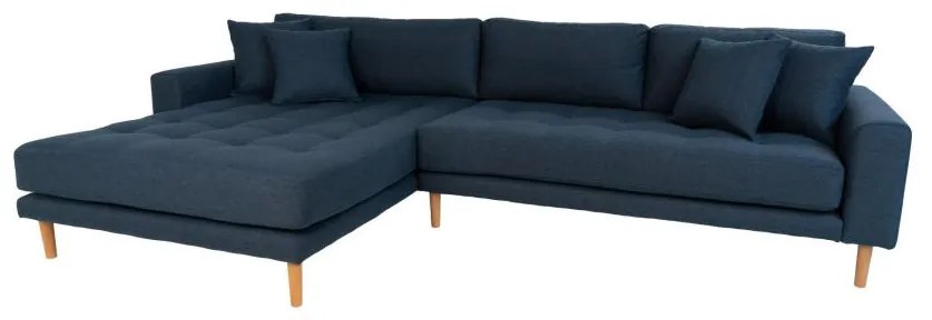 House Nordic -  Elegantná rohová pohovka LIDO LOUNGE 290 cm, modrá ľavá