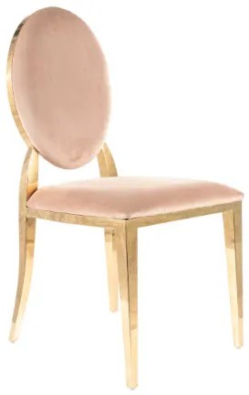 Jedálenská stolička KING VELVET bežová/ zlatá