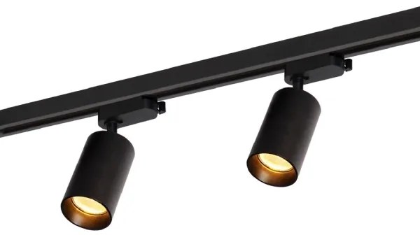 Bodové svietidlo v lištovom systéme PIPE 4xGU10/10W/230V čierna