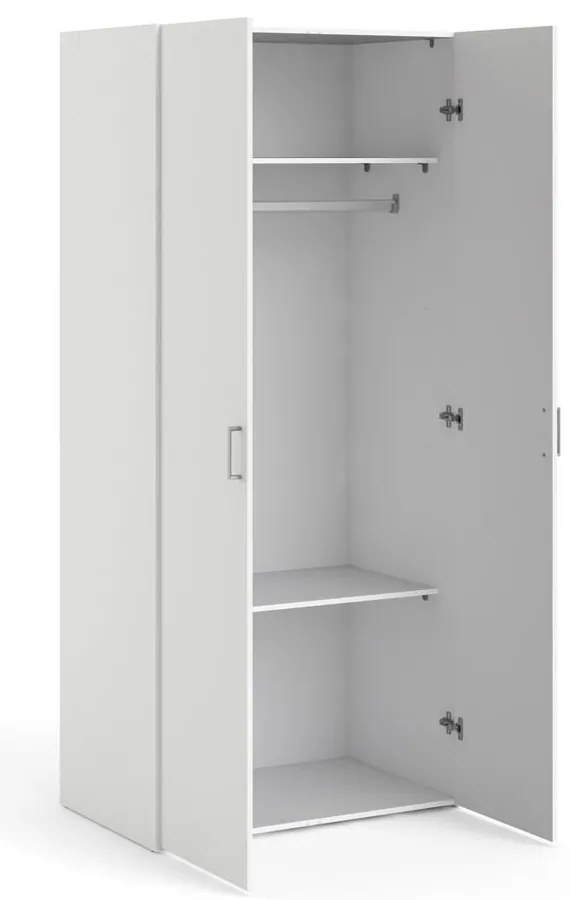 Biela šatníková skriňa 78x175 cm Space – Tvilum
