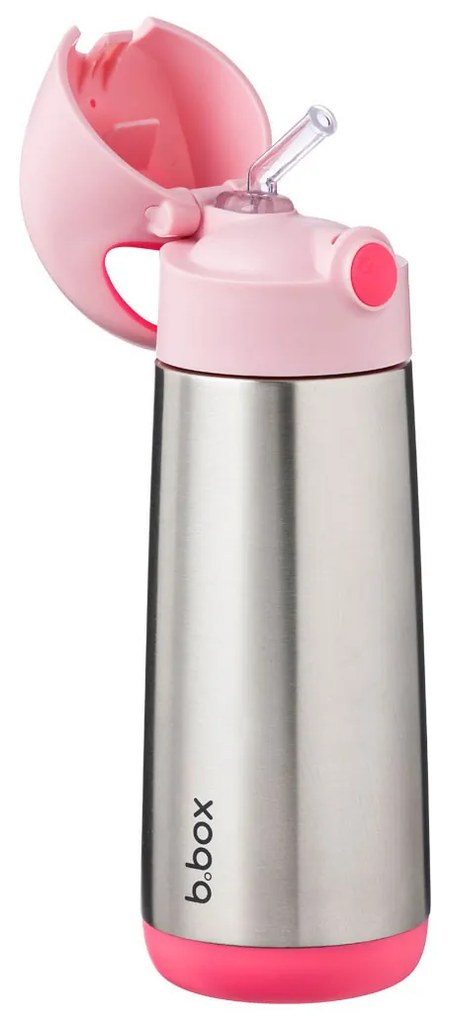 Termoska na pitie so slamkou 500 ml - flamingo fizz