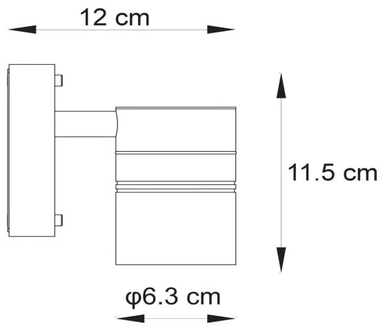 Lucide 14867/05/12 - LED Vonkajšie nástenné svietidlo ARNE-LED 1xGU10/5W/230V
