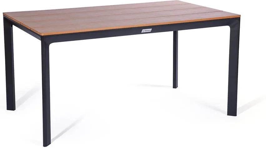Sivý záhradný stôl s keramickou doskou Le Bonom Thor, 90 x 147 cm