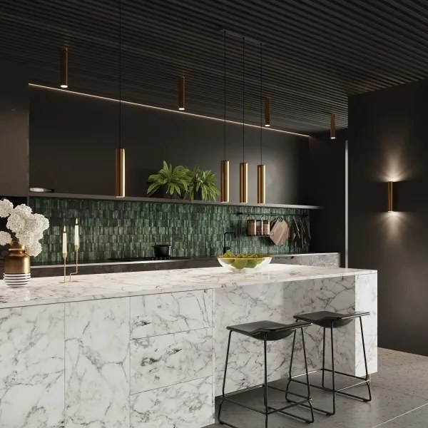 Sollux SL.1241 - Luster na lanku LAGOS 2xGU10/10W/230V zlatá