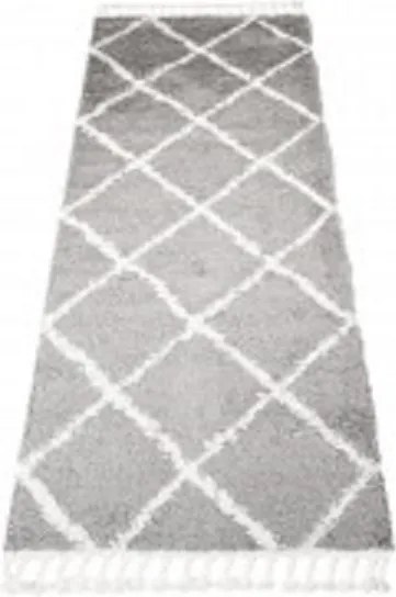 TA Koberec G931B TMAVO ŠEDÁ/KRÉMOVÁ BOHO Rozmer: 100x250 cm