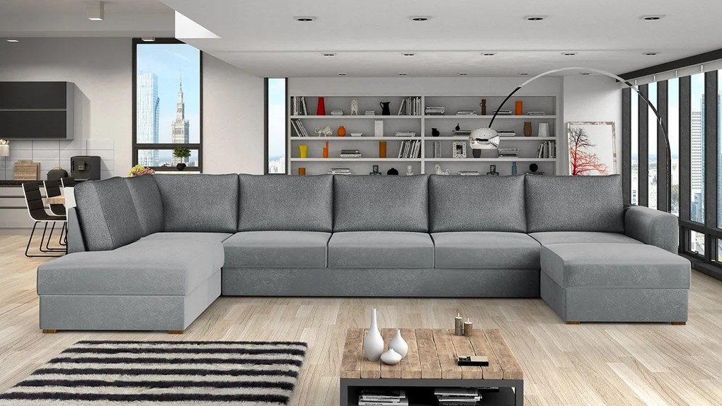Rohová sedačka Astana Large Premium, Dostupné poťahy: Magic Velvet 2215 + Magic Velvet 2215 + Miu 2045, Strana: Ľavá