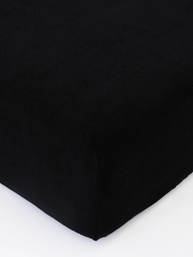 Froté plachta 160 × 200 cm - čierna