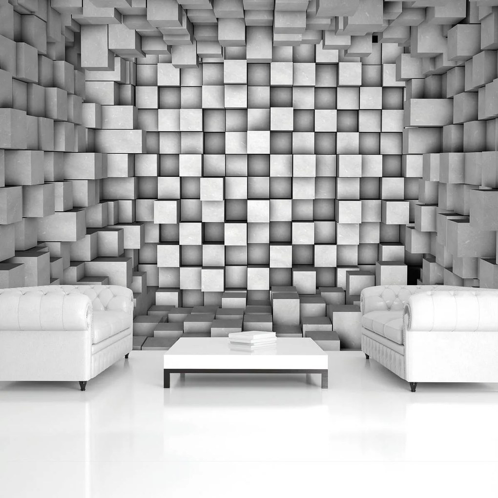 Fototapeta - Štvorce 3D (254x184 cm)